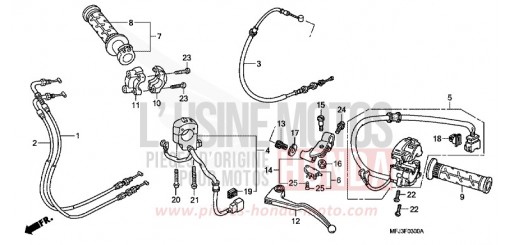 LEVIER DE GUIDON/COMMUTATEUR/CABLE CBR600RR8 de 2008